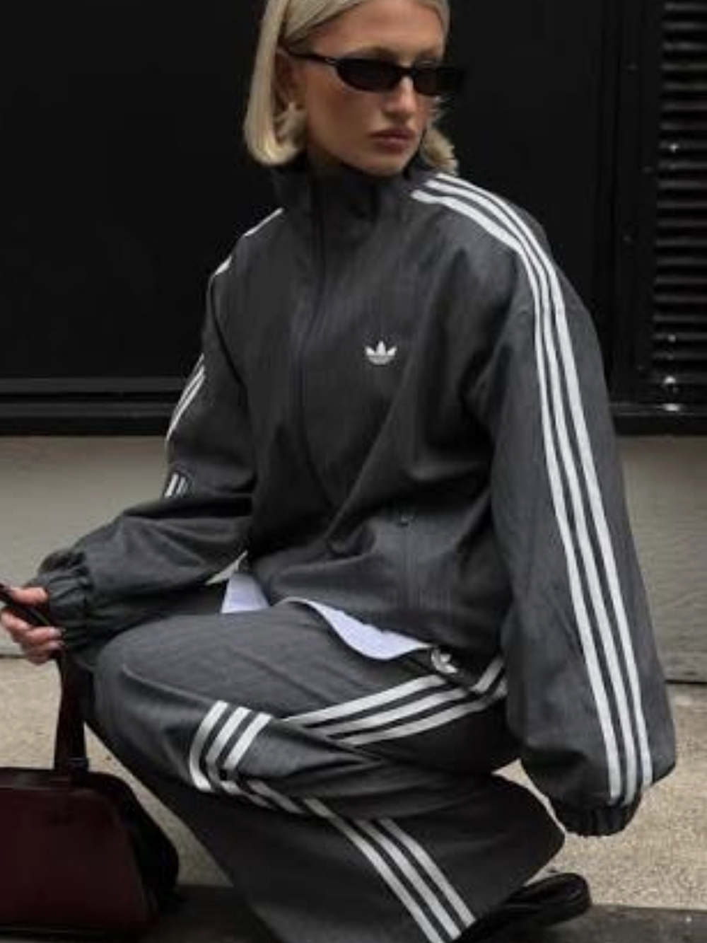 Adidas X Asos Collab Pin Stripe Bomber Track Jacket